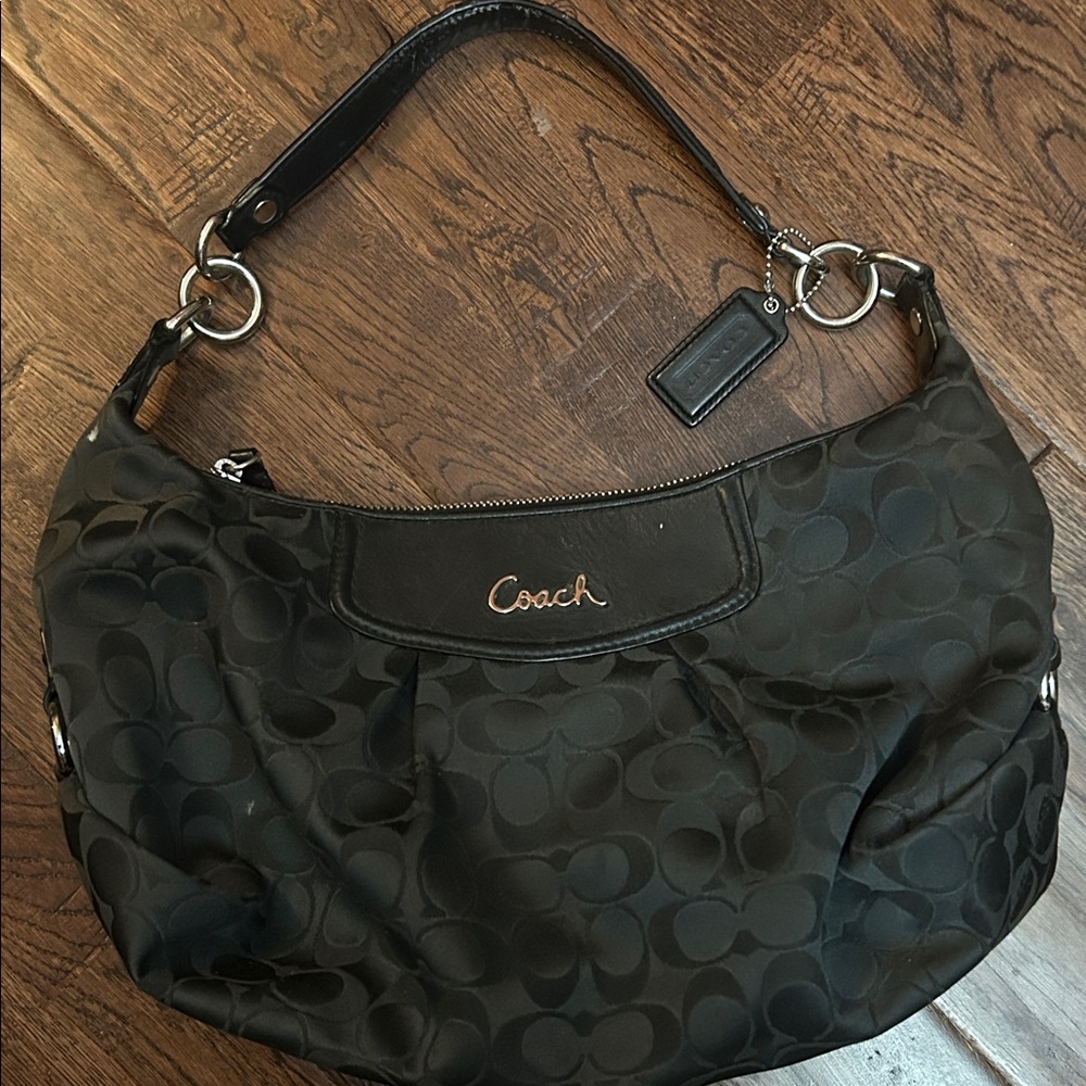 Coach Ashley Signature Convertible Hobo Bag F19766